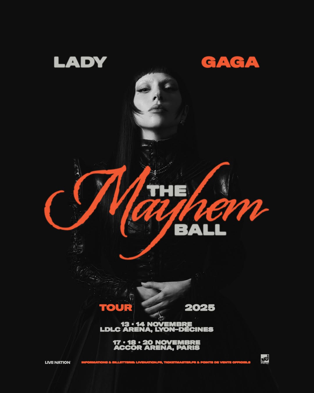 Lady Gaga annonce 5 dates de concerts en France en 2025 !